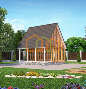 Каркасный дом без отделки 6х6