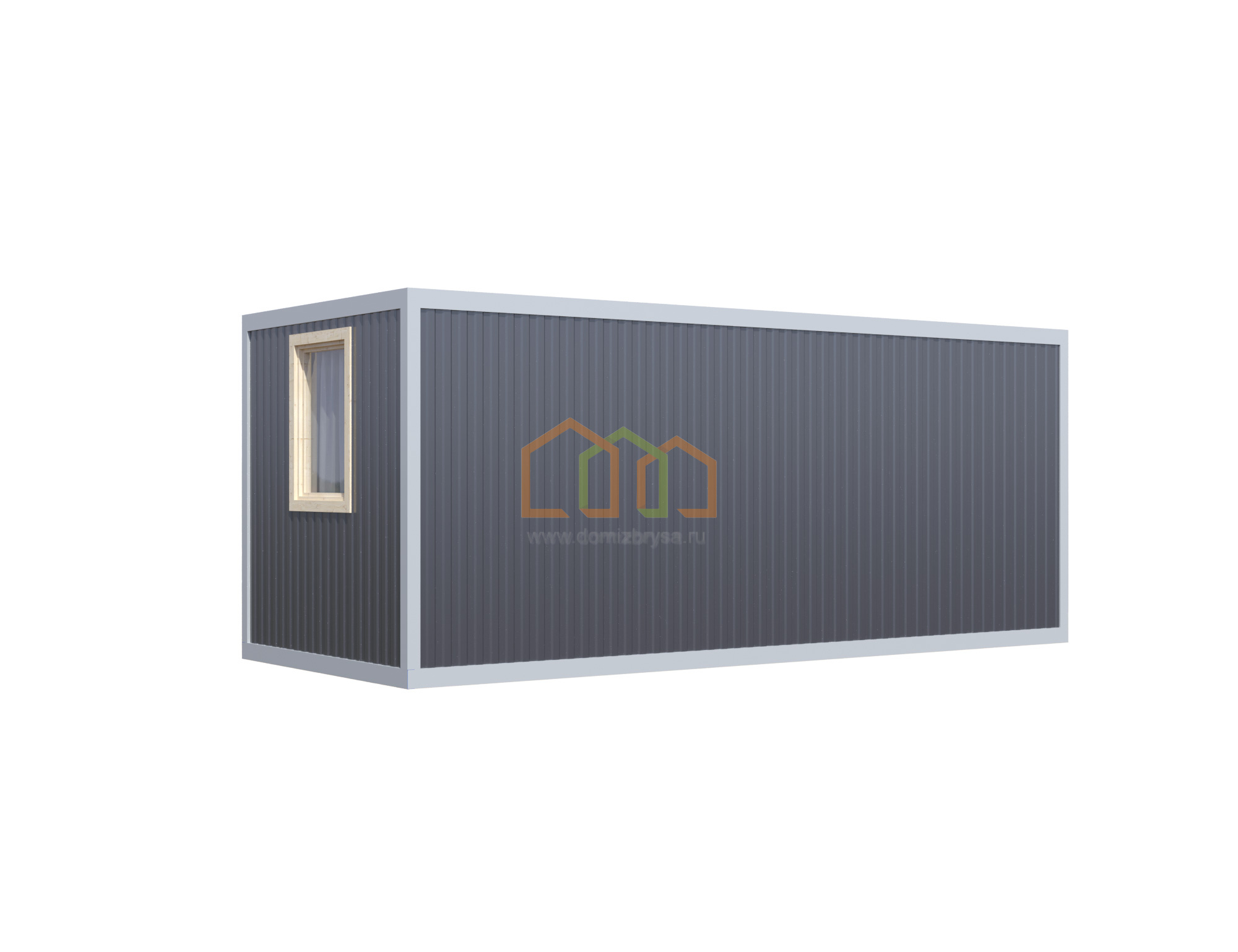 Блок контейнер для дачи Амур-1 (ДВП) 5.85x2.4 Площадь: 14.04 м² с ...