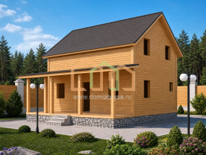 Каркасный дом без внутренней отделки 8х8