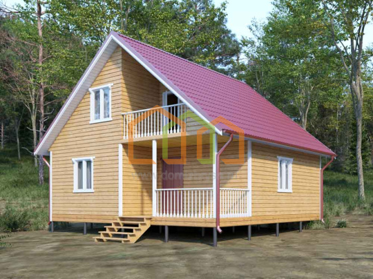 Дом из бруса 8х8