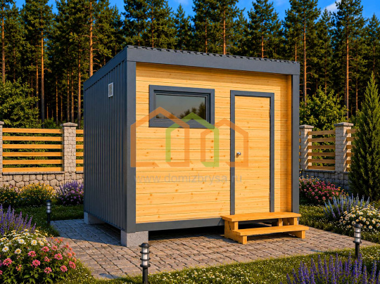 Хозблок для дачи в стиле хай-тек 3х2.4