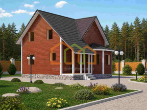 Каркасный дом без внутренней отделки 8х9