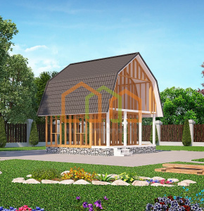 Каркасный дом без отделки 6х6