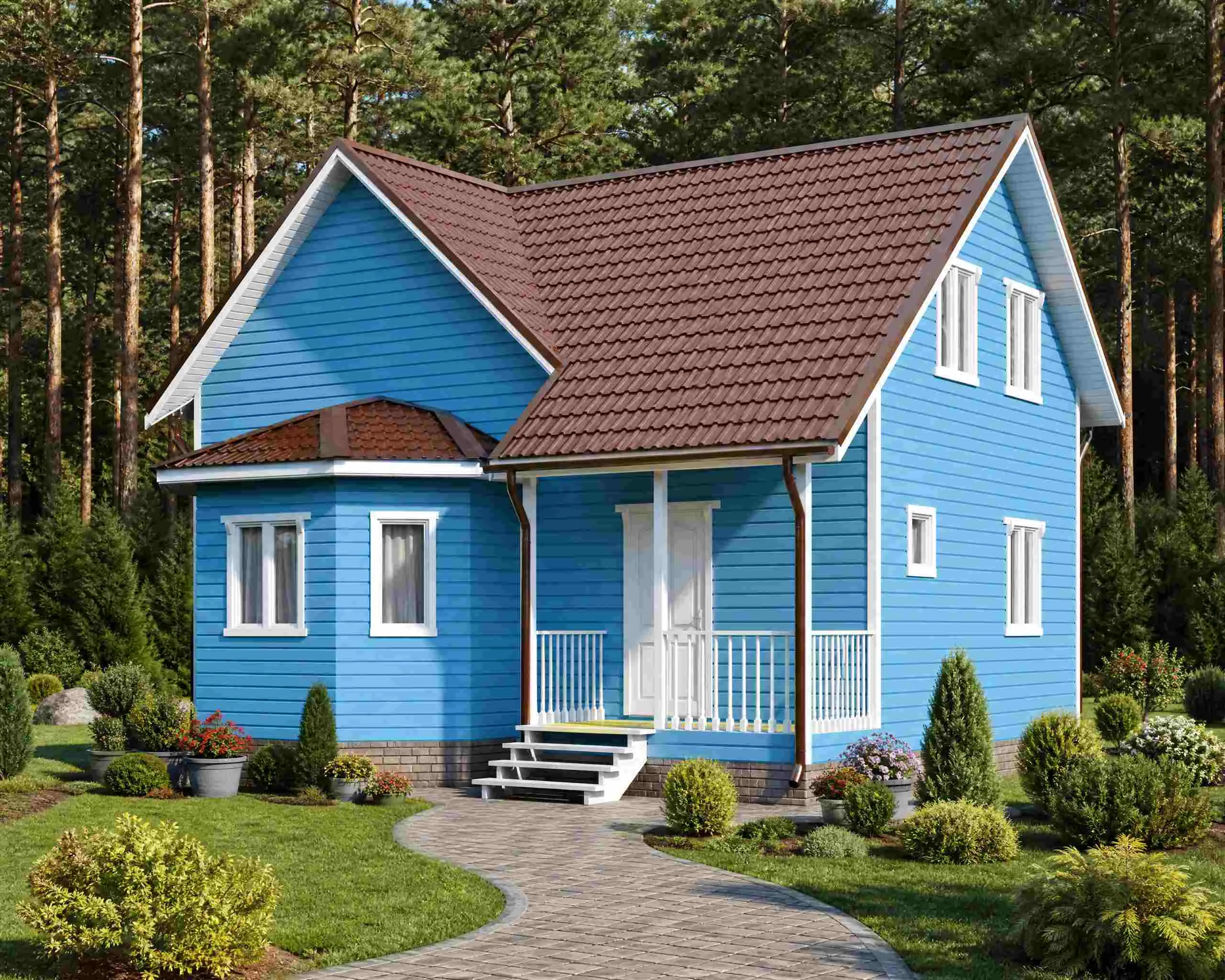 Каркасный дом 8х9
